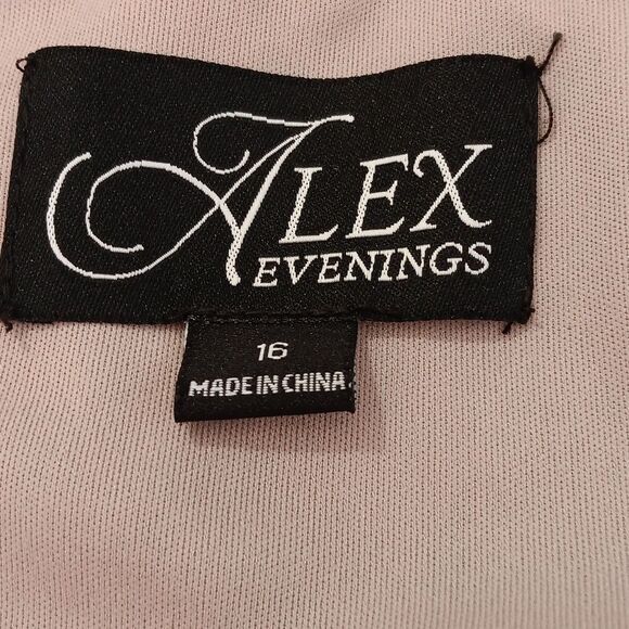 Alex Evenings Women's Taupe Evening Dress With Duster - Picture 4 of 15